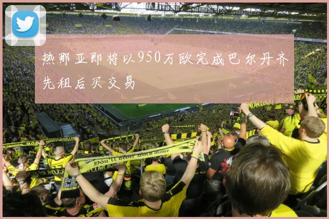 热那亚即将以950万欧完成巴尔丹齐先租后买交易